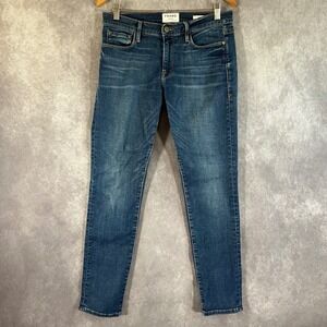 Frame Le Garçon Jeans Women 27 Blue Mentor Slim Boyfriend Mid Rise LGJ179 Casual